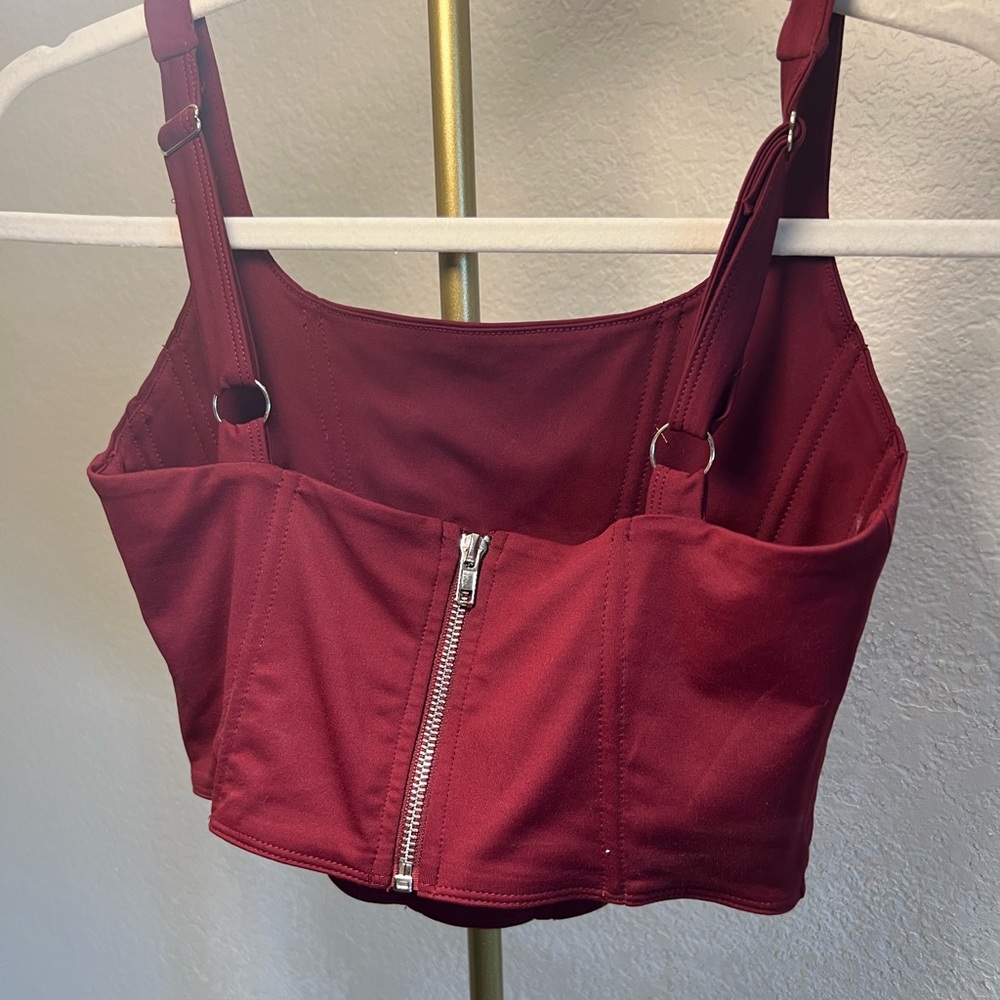 Red corset top